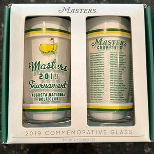Tiger Woods 2019 Masters Commemorative Glass